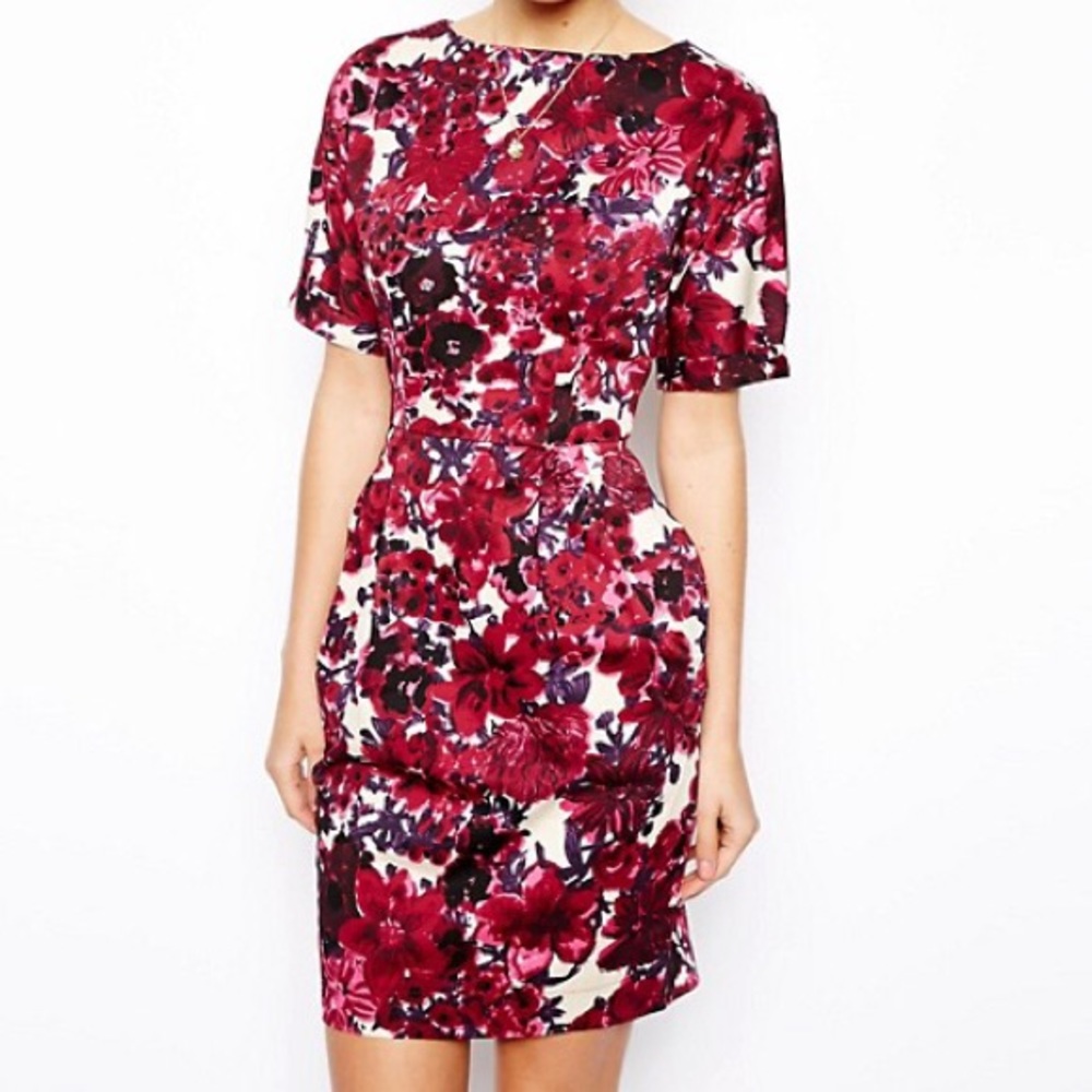ASOS Mini Wiggle Dress in Floral Print